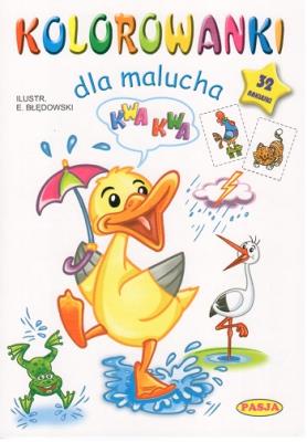 Kolorowanki dla malucha Kwa, Kwa. Autor: Ernest Błędowski. SmakLiter.pl Okładka książki Kolorowanki dla malucha Kwa, Kwa