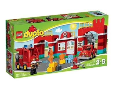 Lego Duplo Remiza strażacka. Autor: Duplo. SmakLiter.pl Okładka książki Lego Duplo Remiza strażacka