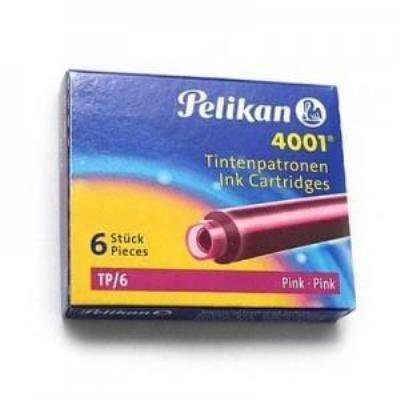 Naboje krótkie TP/6 różowe. Wydawca: Pelikan. SmakLiter.pl Opakowanie Naboje krótkie TP/6 różowe