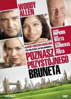 Poznasz przystojnego bruneta. Autor: Woody Allen. SmakLiter.pl Okładka książki Poznasz przystojnego bruneta