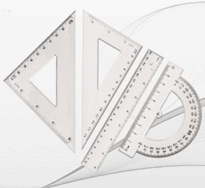 Okładka książki Zestaw geometryczny, linijka 15 cm