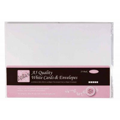 Opakowanie Zestaw kopert i kart A5 Anitas białe 25 sztuk bpz