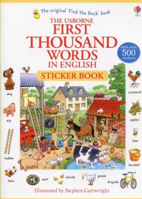 First Thousand Words in English Sticker Book. Autor: Amery Heather. SmakLiter.pl Okładka książki First Thousand Words in English Sticker Book