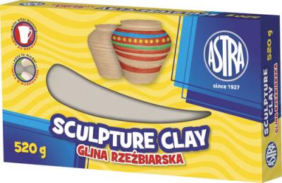 Glina rzeźbiarska Astra 520g. Wydawca: Astra. SmakLiter.pl Opakowanie Glina rzeźbiarska Astra 520g