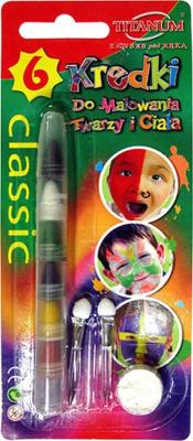 Opakowanie Kredki do malowania twarzy i ciała 6 kolorów
