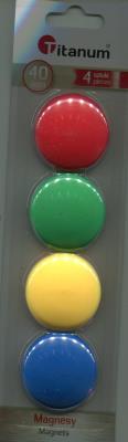 Opakowanie Magnesy do tablic 40 mm 4 sztuki Kolory