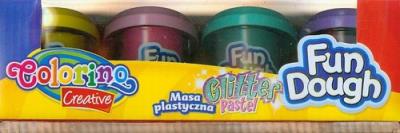 Opakowanie Masa plastyczna Pastele z brokatem 4 kolory