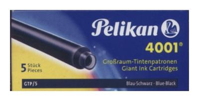 Opakowanie Naboje długie Pelikan 4001 niebiesko-czarne 5 sztuk