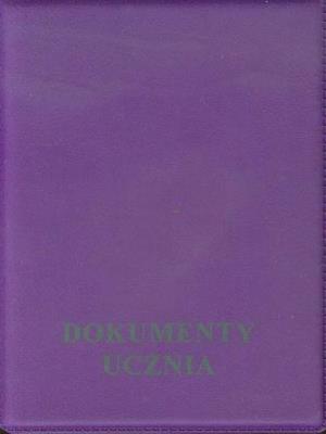Opakowanie Okładka na dokumenty ucznia pionowa fioletowa