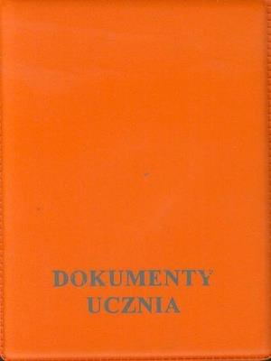 Opakowanie Okładka na dokumenty ucznia pionowa pomarańczowa