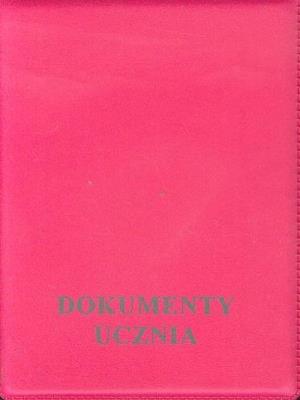 Opakowanie Okładka na dokumenty ucznia pionowa różowa