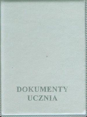 Opakowanie Okładka na dokumenty ucznia pionowa srebrna