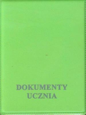 Opakowanie Okładka na dokumenty ucznia pionowa zielona