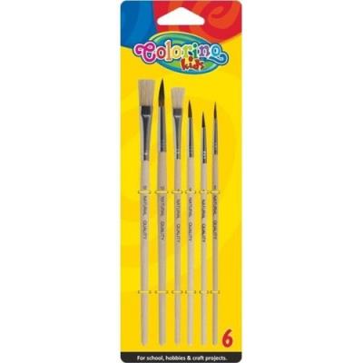 Opakowanie Pędzelki szkolne Colorino Kids 6 sztuk