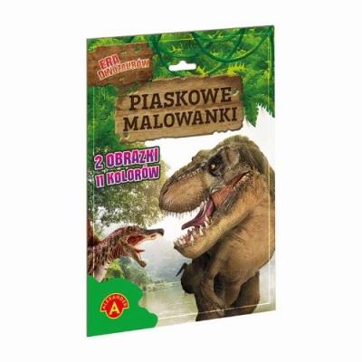 PIASKOWE MALOWANKI - ERA DINOZAURÓW. Autor: Alexander. SmakLiter.pl Okładka książki PIASKOWE MALOWANKI - ERA DINOZAURÓW
