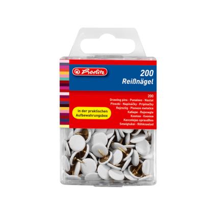 Opakowanie Pinezki białe 200 sztuk