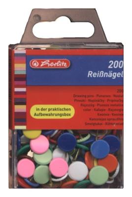 Opakowanie Pinezki kolorowe 200 sztuk