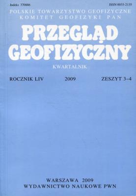 Opakowanie Przegląd Geofizyczny Rocznik LIV 2009 Zeszyt 3-4