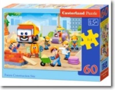 Puzzle 60 elementów Funny Construcion Site. Wydawca: Castorland. SmakLiter.pl Opakowanie Puzzle 60 elementów Funny Construcion Site
