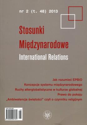 Opakowanie Stosunki Międzynarodowe International Relations Tom 48 nr 2 2013