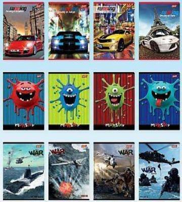 Zeszyt A5/32K kratka MIX chłopięcy (15szt). Wydawca: UNIPAP. SmakLiter.pl Opakowanie Zeszyt A5/32K kratka MIX chłopięcy (15szt)