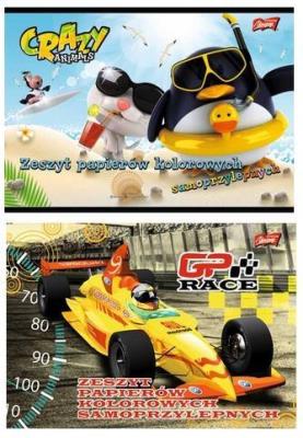 Zeszyt papierów kolorowych samoprzylepnych B4/8K. Wydawca: UNIPAP. SmakLiter.pl Opakowanie Zeszyt papierów kolorowych samoprzylepnych B4/8K