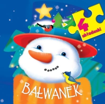 Bałwanek. 4 układanki. Autor: Wiśniewska Anna. SmakLiter.pl Okładka książki Bałwanek. 4 układanki
