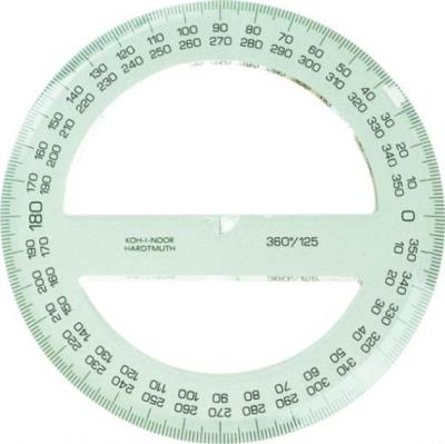 Kątomierz 360/125. Wydawca: Koh-I-Noor. SmakLiter.pl Opakowanie Kątomierz 360/125