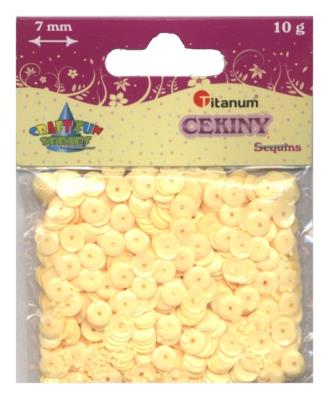 Opakowanie Konfetti Titanum cekiny 7mm  żółte (LO60)