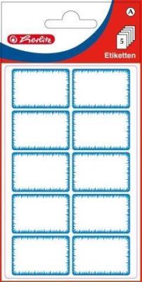 Opakowanie Naklejki A Etykiety biało- niebieskie