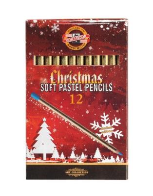 Opakowanie Pastele w drewnie 12 kolorów Świąteczne opakowanie