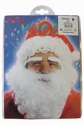 Opakowanie Peruka Mikołaj z brodą brwiami i w czapce