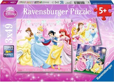 Opakowanie Puzzle Disney Księżniczki 3x49