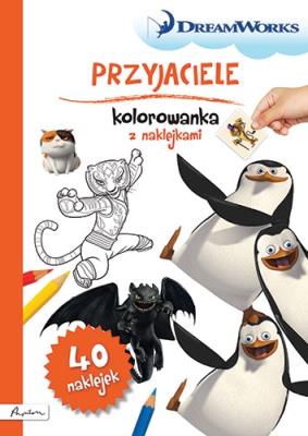 Okładka książki DREAM WORKS. PRZYJACIELE. KOLOROWANKA Z NAKLEJKAMI