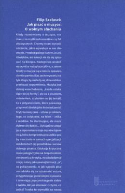 Okładka książki Jak pisać o muzyce O wolnym słuchaniu