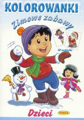 Okładka książki Kolorowanka. Zimowe zabawy - Dzieci