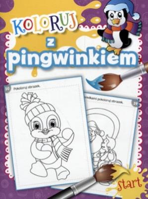 Okładka książki Koloruj z pingwinem