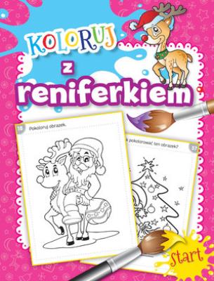 Okładka książki Koloruj z reniferkiem