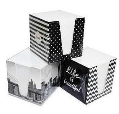 Opakowanie Kostka papierow biała 9x9x9 w kubiku