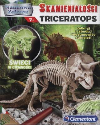 Okładka książki Naukowa zabawa. Skamieniałości Triceratops fluores