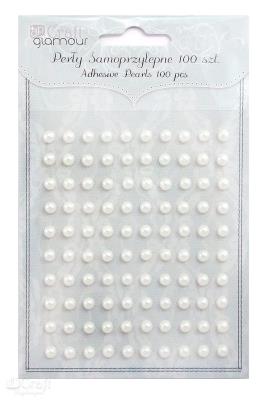 Opakowanie Perły samoprzylepne 5mm 100 szt. ivory