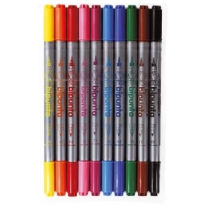 Opakowanie Pisaki Double Point 10 kol. w etui FIBRACOLOR