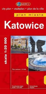 Plan Miasta DAUNPOL. Katowice br. Autor: Opracowanie zbiorowe. SmakLiter.pl Okładka książki Plan Miasta DAUNPOL. Katowice br
