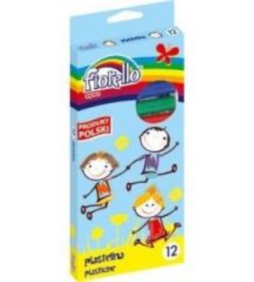 Plastelina 12 kolorów. Wydawca: Fiorello. SmakLiter.pl Opakowanie Plastelina 12 kolorów