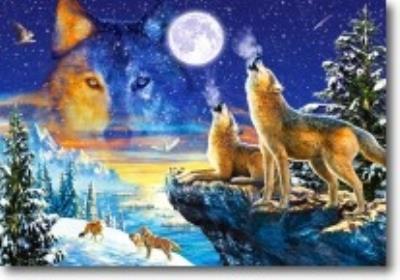 Opakowanie Puzzle 1000 elementów Howling Wolves