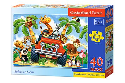 Opakowanie Puzzle 40 maxi - Pluszaki na Safari CASTOR