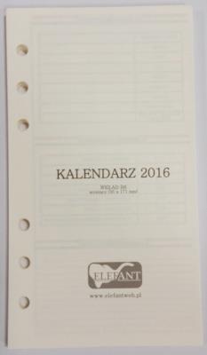 Opakowanie Wkład kalendarzowy B6 2022 tygod. ELEFANT