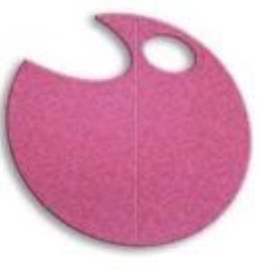 Opakowanie Wstążka filcowa 0,5cm x 6m różowa (13szt) MONA