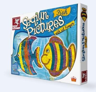 Okładka książki Zdobienie cekinami - Rybki TOY CRAFT