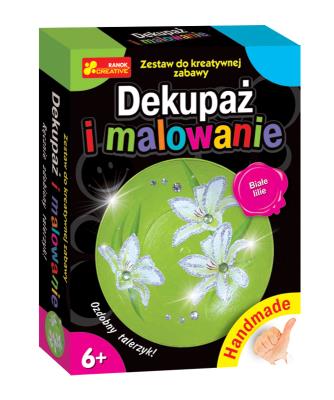 Opakowanie Handmade - Dekupaż i malowanie. Białe lilie